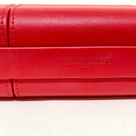 Giorgio Armani Case Red Brush Holder NEW BOX - Picture 7 of 8